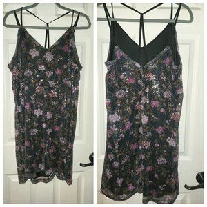 SEQUIN FLORAL DRESS